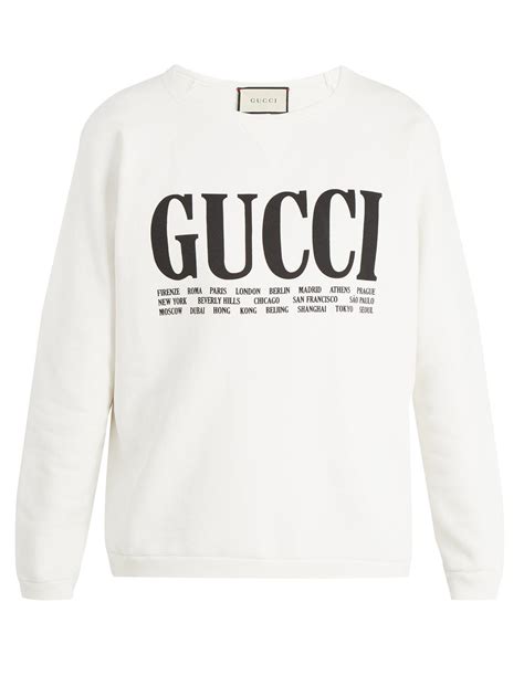 gucci cream crewneck|gucci sweatshirts for men.